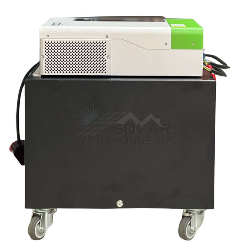 Ecco 3500VA / 3500W Solar Ready MPPT Hybrid Inverter Trolley 2x 120AH Deep Cycle Gel Battery