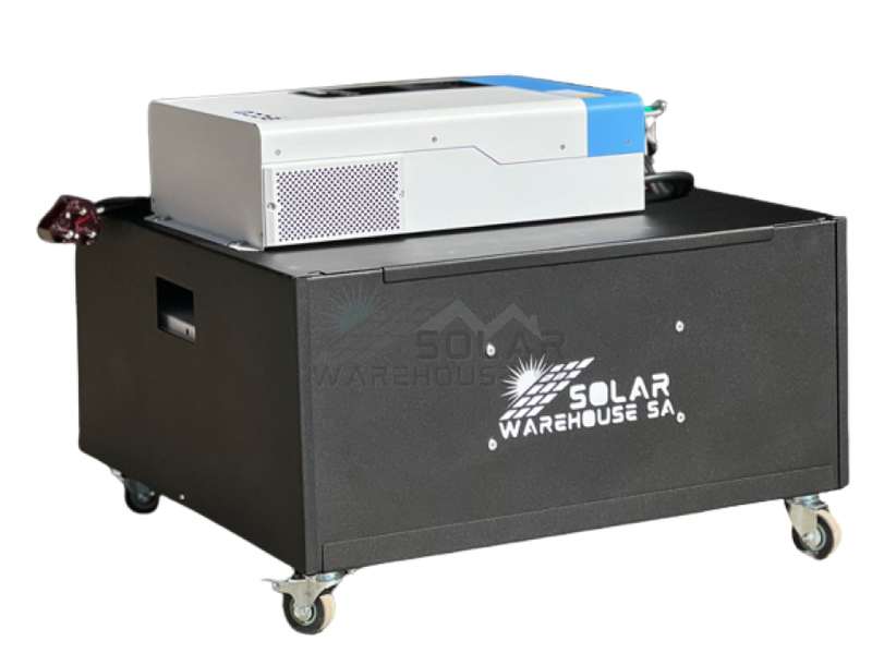 Ecco 5500VA / 5500W Solar Ready Hybrid Inverter Trolley 5.43 KWh A-Grade Lithium Battery