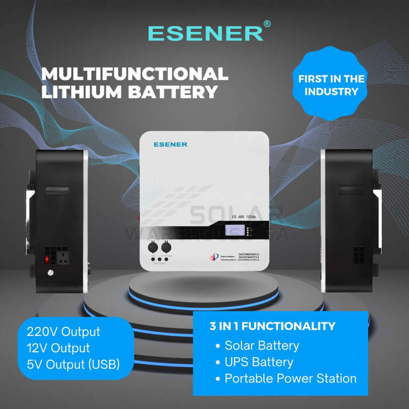 ESENER 2.56kwh Multifunctional Lithium Battery  Wall Mount