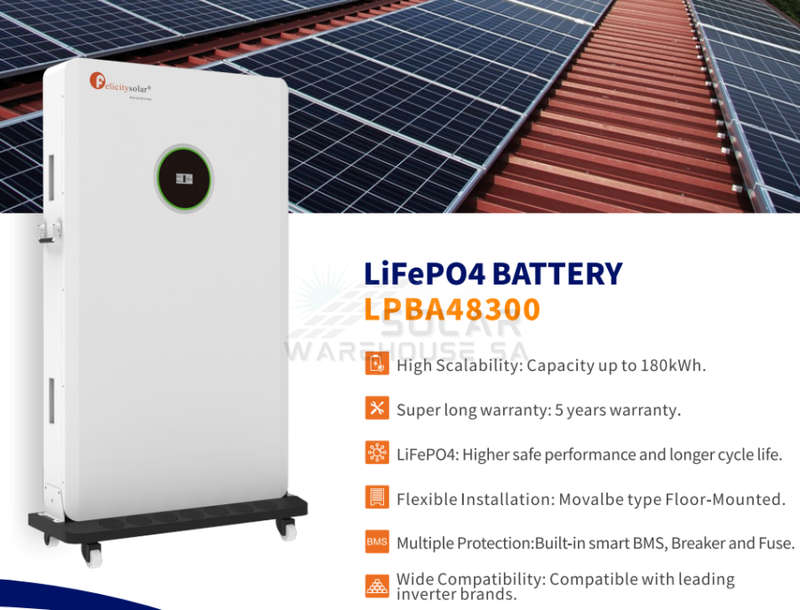 Felicity Solar 48V 15kwh Lithium Battery (7 Years Warranty)