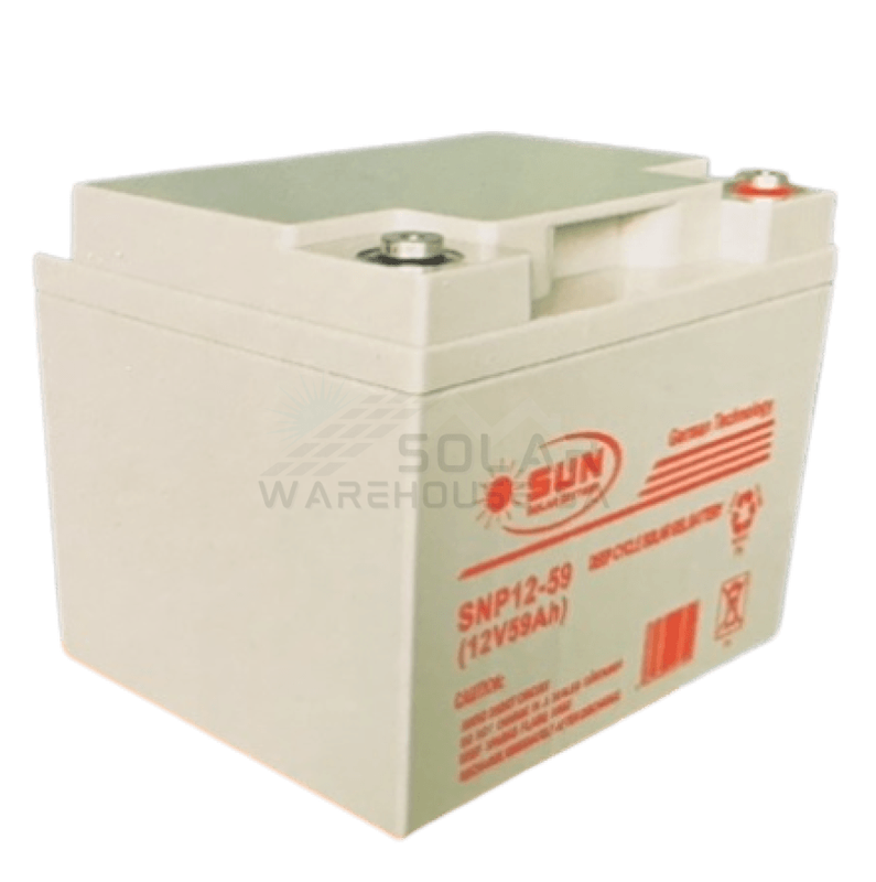 Gel Battery 59 Ah Gel Battery 12V - Sun Solar German Battery