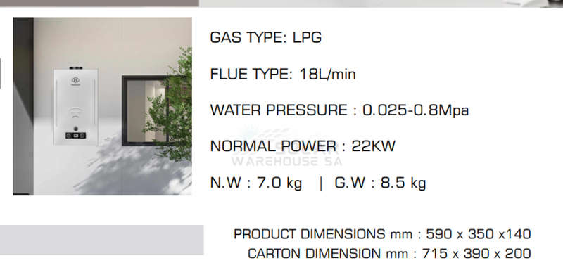 GenX Smart Gas Geyser 18L