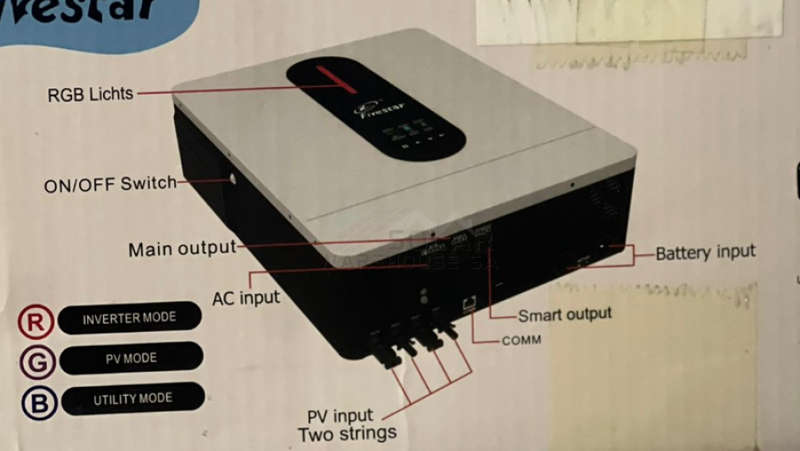 Hybrid Inverter 48V 15KVA / 12KW MPPT Hybrid Inverter Fivestar