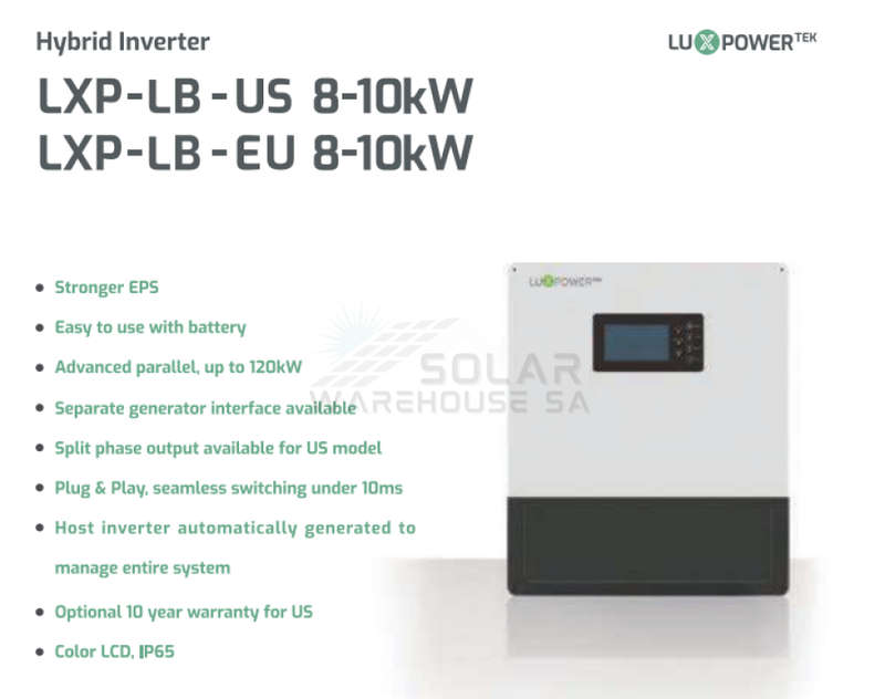 Luxpower Solar Hybrid Inverter LXP 10Kwh 48v