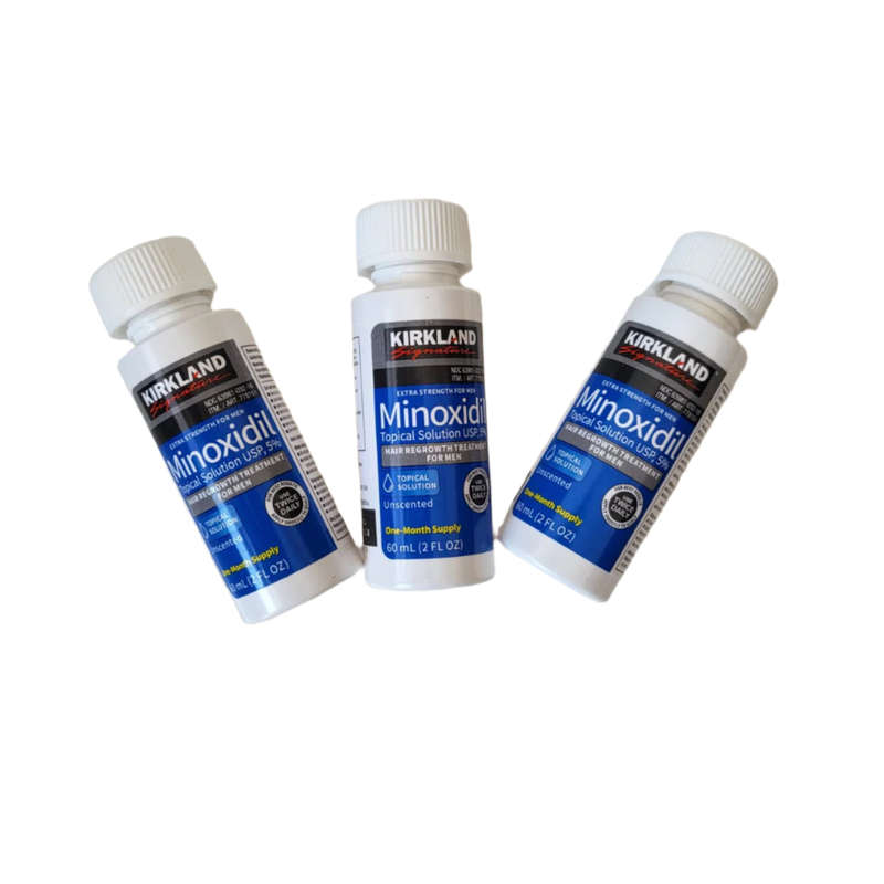 Pure Minoxidil Oil 5% Pack of 3- Hair Loss Treatment & Regrowth Serum for Thinning Area