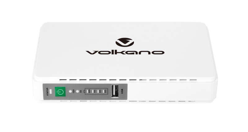 Volkano Mini UPS for WiFi or CCTV with Multi-Output - Constant Series (New, open-box item)