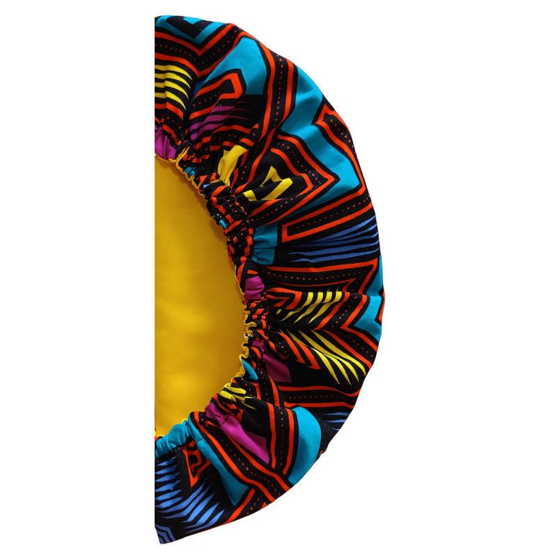 African Print Satin Bonnet