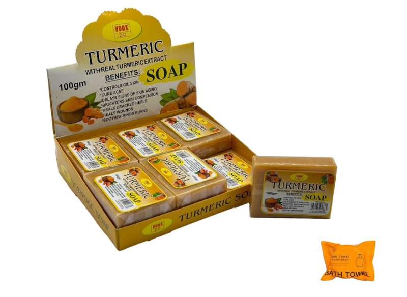 A Box Of Tumeric Soap - 12 in Total