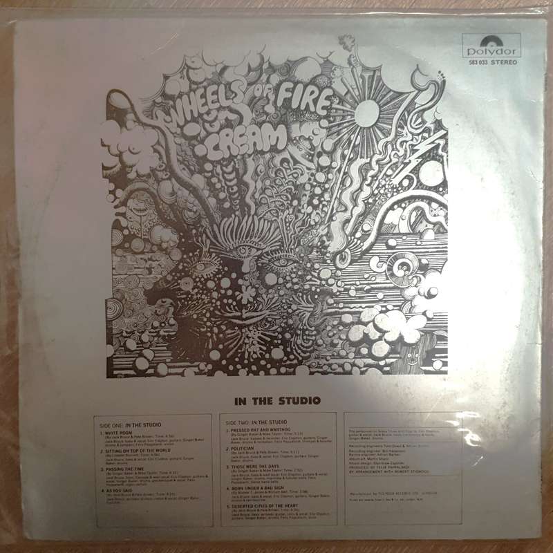 Cream  Wheels Of Fire - In The Studio (583033) - Vinyl LP Record (VG+)