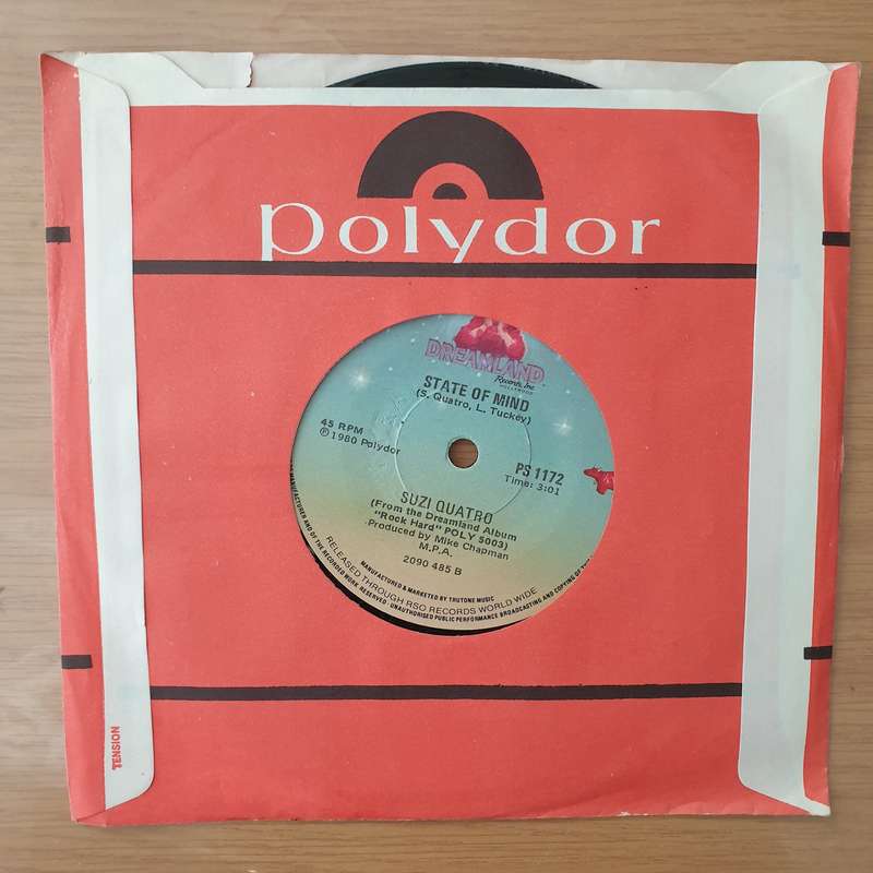 Suzi Quatro  Rock Hard - Vinyl 7" Record - Very-Good+ Quality (VG+) (verygoodplus)