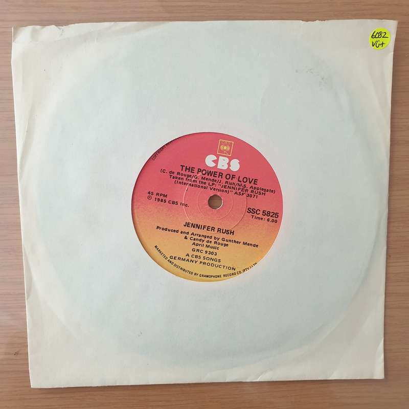 Jennifer Rush  The Power Of Love - Vinyl 7" Record - Very-Good+ Quality (VG+) (verygoodplus)