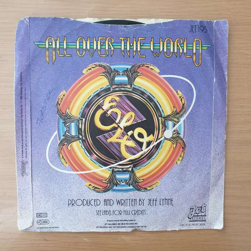 ELO  All Over The World - Vinyl 7" Record - Very-Good+ Quality (VG+) (verygoodplus)