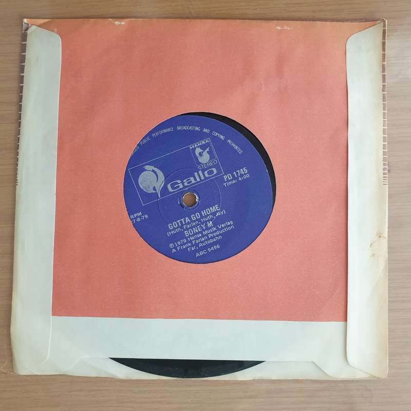 Boney M.  El Lute / Gotta Go Home - Vinyl 7" Record - Very-Good+ Quality (VG+) (verygoodplus)