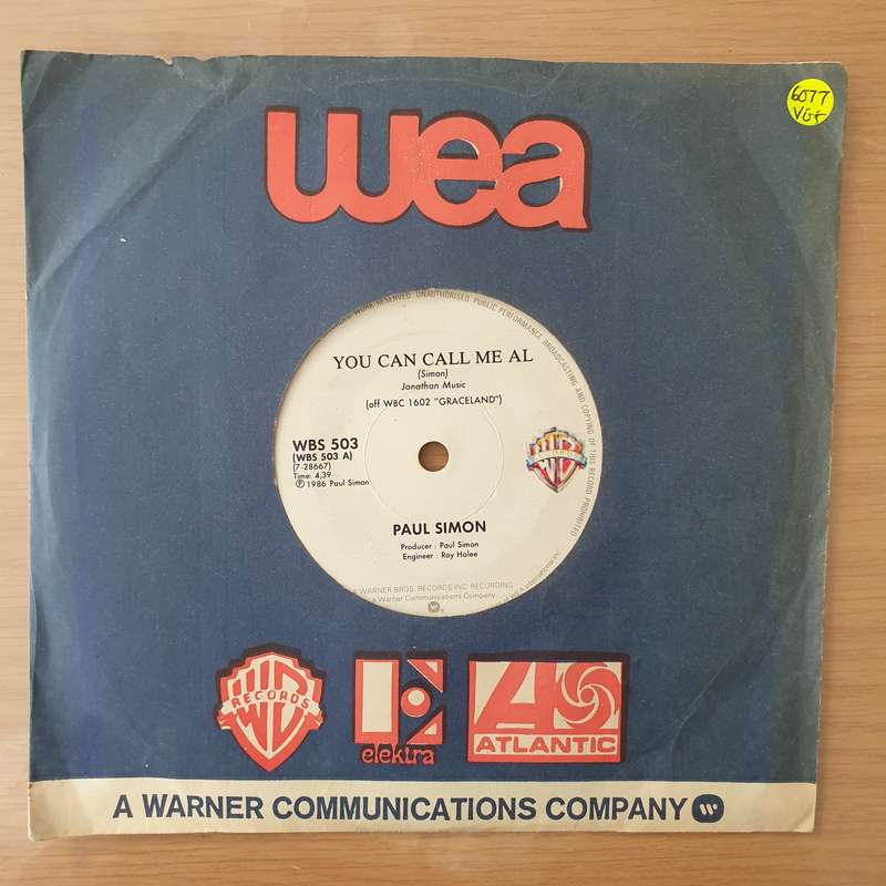 Paul Simon  You Can Call Me Al - Vinyl 7" Record - Very-Good+ Quality (VG+) (verygoodplus)