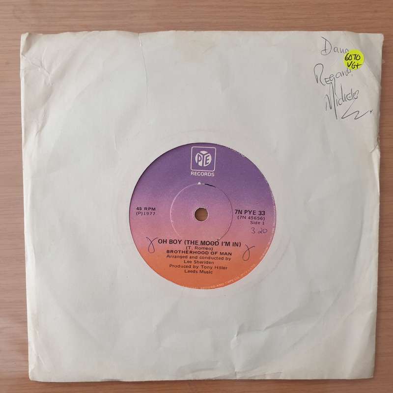 Brotherhood Of Man - Oh Boy (The Mood I'm In)/Closer Closer - Vinyl 7" Record - Very-Good+ Qualit...
