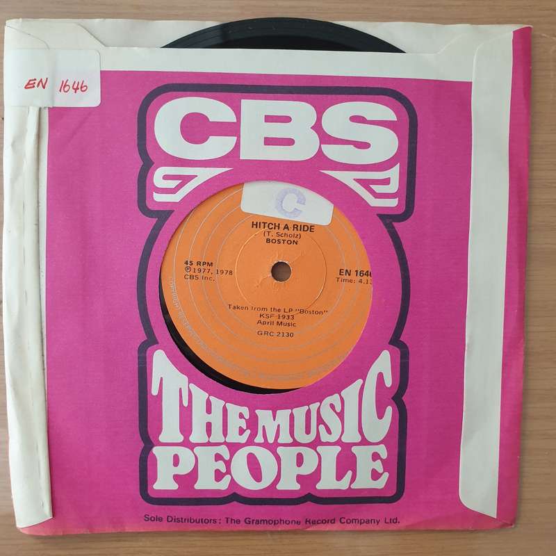 Boston  Long Time/Hitch A Ride - Vinyl 7" Record - Very-Good+ Quality (VG+) (verygoodplus)