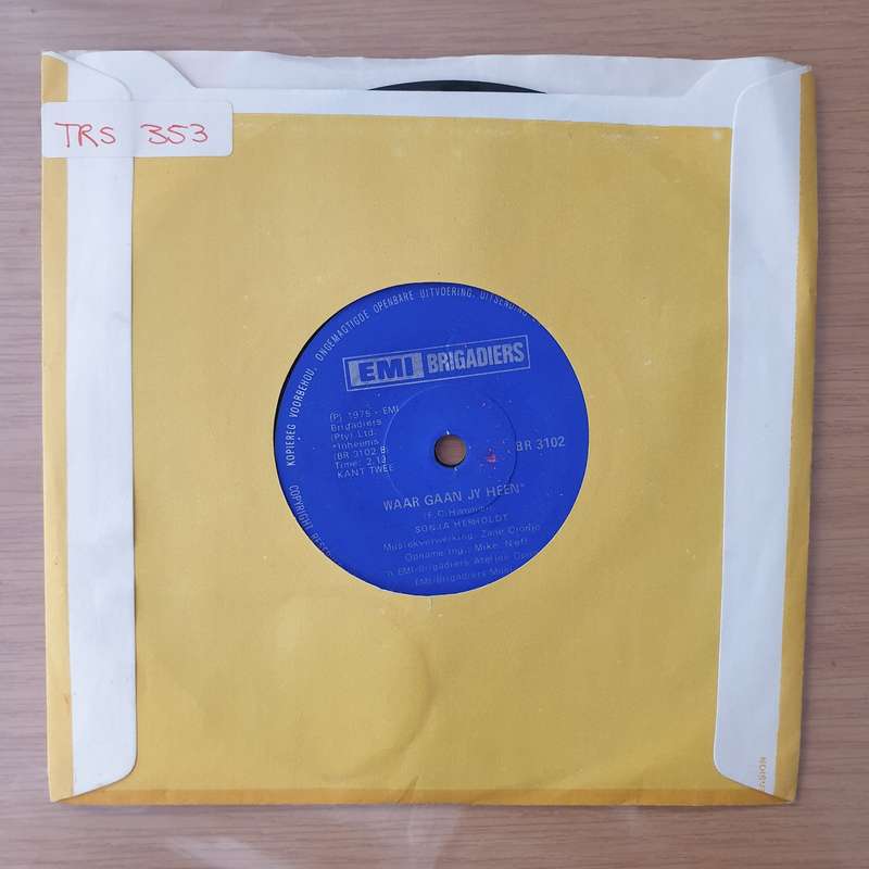 Sonja Herholdt  Ek Verlang Na Jou / Waar Gaan Jy Heen - Vinyl 7" Record - Very-Good+ Quality (...