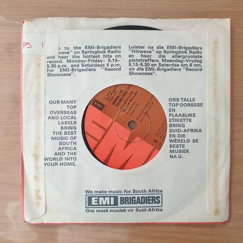 Bruce Millar - When I'm Dead and Gone - Vinyl 7" Record - Very-Good+ Quality (VG+) (verygoodplus)