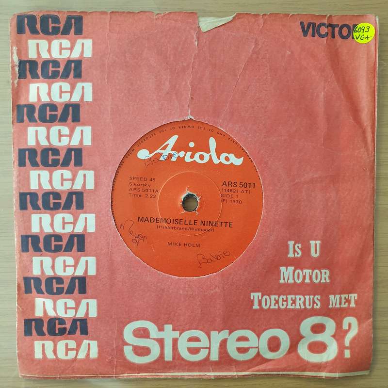 Mike Holm  Mademoiselle Ninette - Vinyl 7" Record - Very-Good+ Quality (VG+) (verygoodplus)