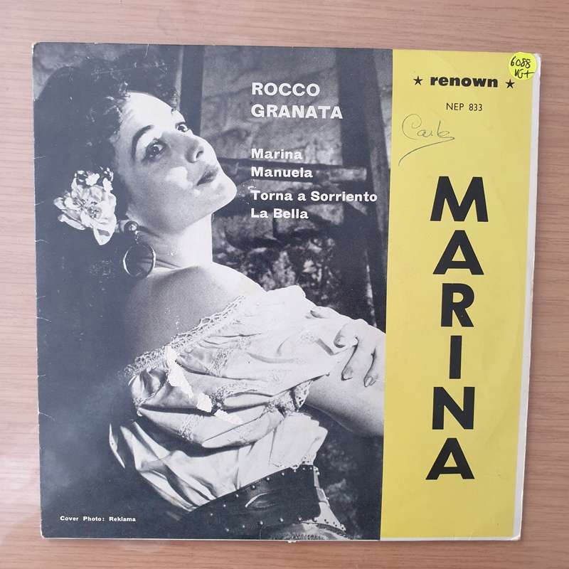 Rocco Granata  Marina - Vinyl 7" Record - Very-Good+ Quality (VG+) (verygoodplus7)
