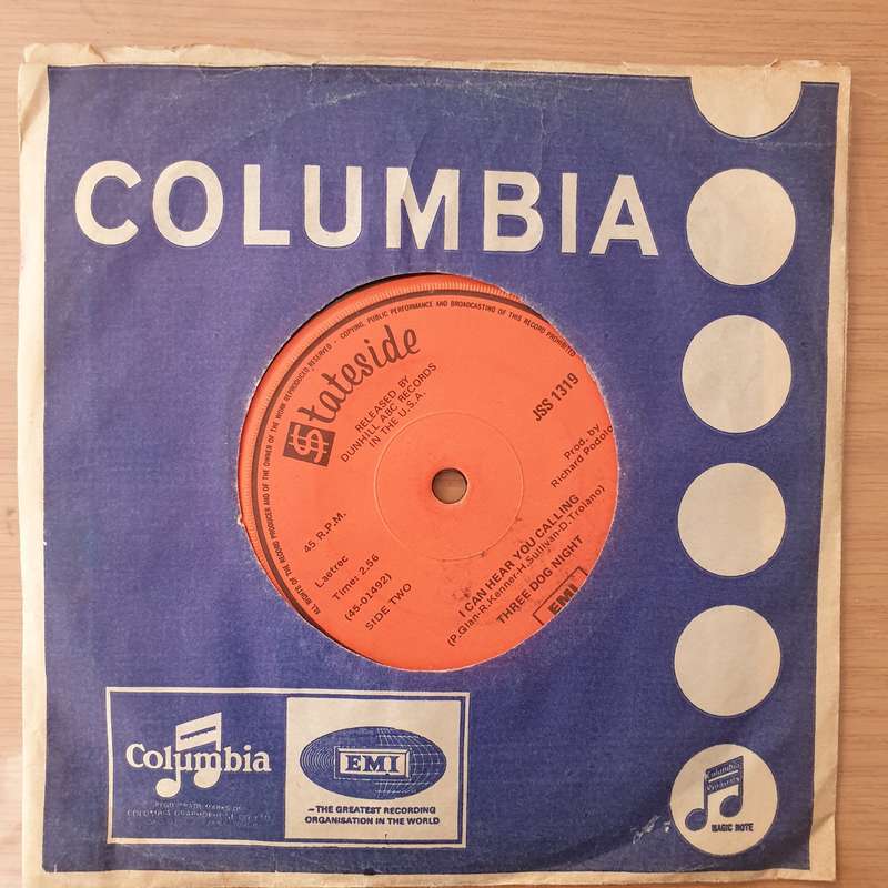 Three Dog Night  Joy To The World / I Can Hear You Calling - Vinyl 7" Record - Very-Good+ Qual...