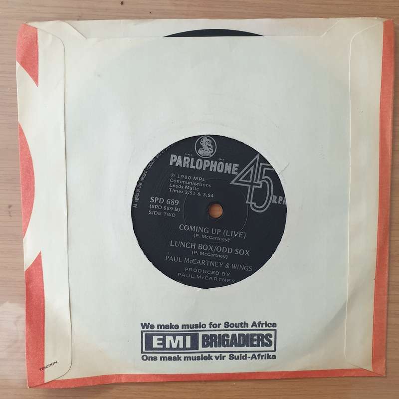 Paul McCartney  Coming Up - Vinyl 7" Record - Very-Good+ Quality (VG+) (Aryeh)