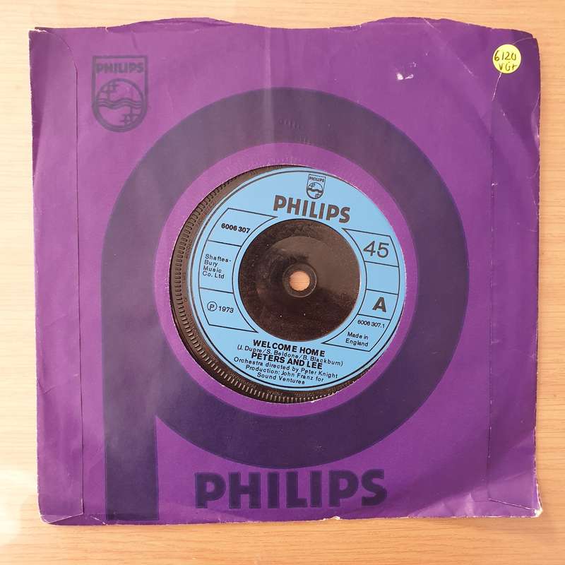Peters And Lee  Welcome Home - Vinyl 7" Record - Very-Good+ Quality (VG+) (Aryeh)