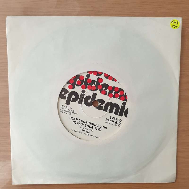 Maria  Clap Your Hands And Stamp Your Feet - Vinyl 7" Record - Very-Good+ Quality (VG+) (Ar...