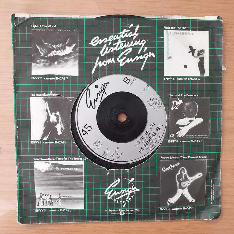 The Boomtown Rats  I Don't Like Mondays - Vinyl 7" Record - Very-Good+ Quality (VG+) (Aryeh)