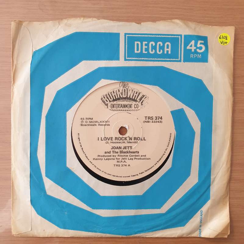Joan Jett And The Blackhearts  I Love Rock'N Roll - Vinyl 7" Record - Very-Good+ Quality (VG+)...
