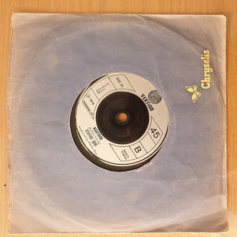 Status Quo  Down, Down - Vinyl 7" Record - Very-Good+ Quality (VG+) (Aryeh)