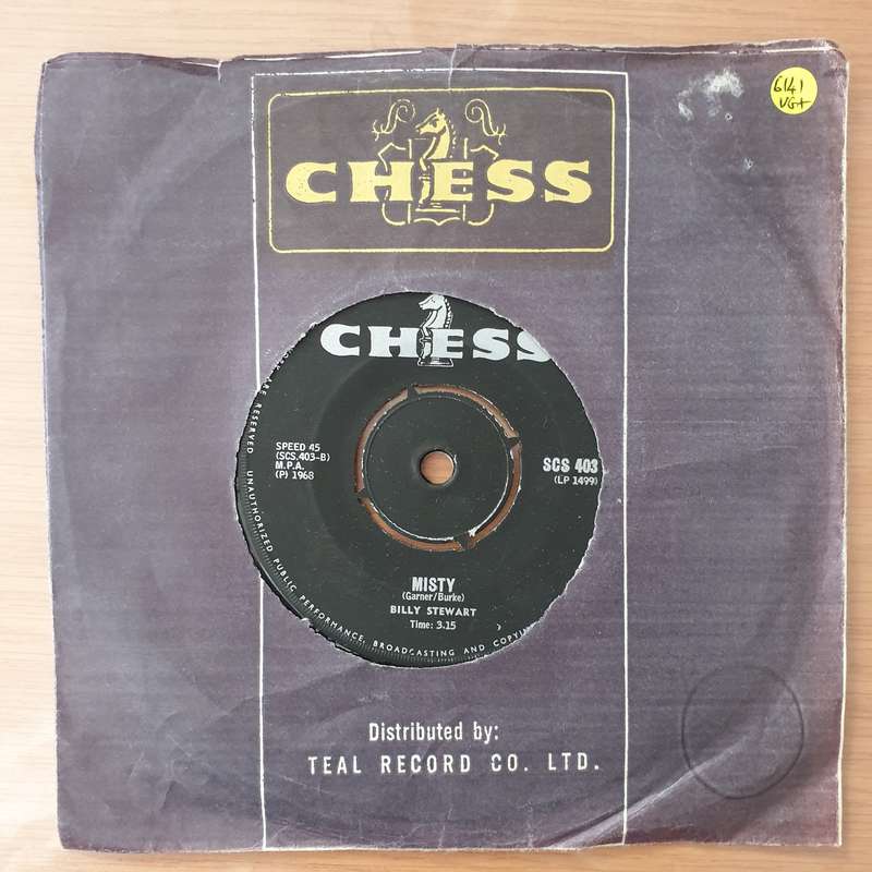 Billy Stewart  Summertime / Misty - Vinyl 7" Record - Very-Good+ Quality (VG+) (Aryeh)