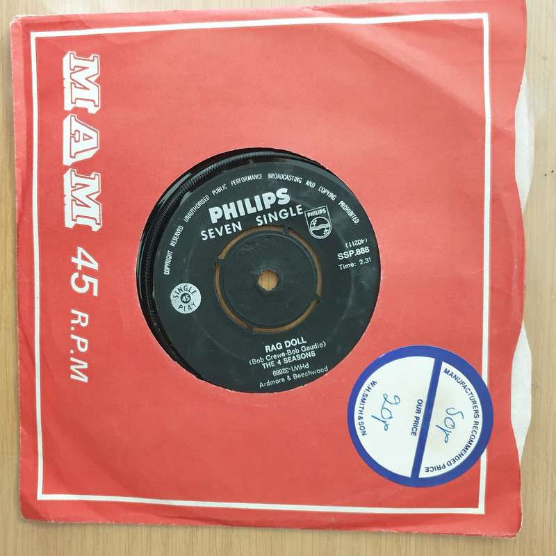 The Four Seasons  Rag Doll / Silence Is Golden - Vinyl 7" Record - Very-Good+ Quality (VG+) (v...
