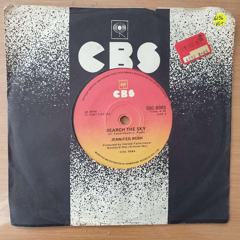 Jennifer Rush  I Come Undone / Search The Sky - Vinyl 7" Record - Very-Good+ Quality (VG+) (ve...