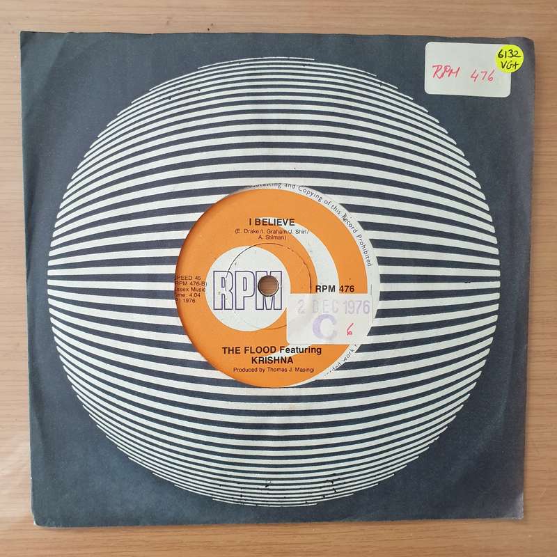Krishna / The Flood Featuring Krishna (17)  Black Is Black / I Believe - Vinyl 7" Record - Ver...