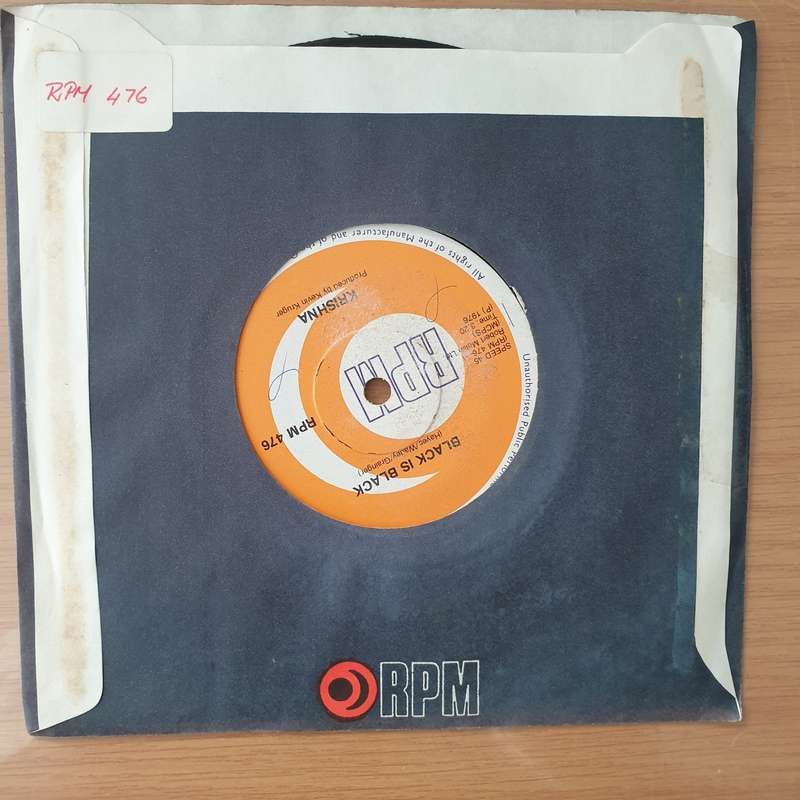 Krishna / The Flood Featuring Krishna (17)  Black Is Black / I Believe - Vinyl 7" Record - Ver...