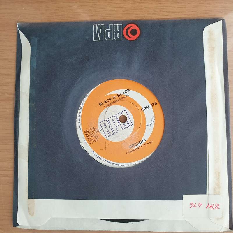 Krishna / The Flood Featuring Krishna (17)  Black Is Black / I Believe - Vinyl 7" Record - Ver...