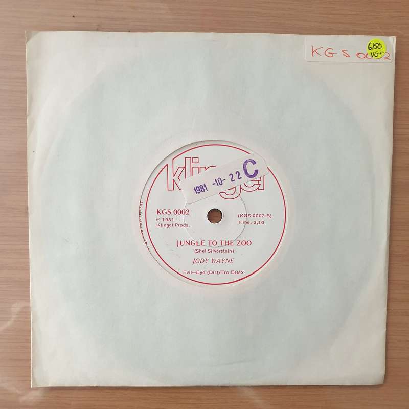 Jody Wayne - Jungle to the Zoo - Vinyl 7" Record - Very-Good+ Quality (VG+) (verygoodplus7)