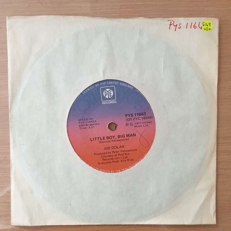Joe Dolan  Little Boy, Big Man / Bonjour Mademoiselle - Vinyl 7" Record - Very-Good+ Quality (...