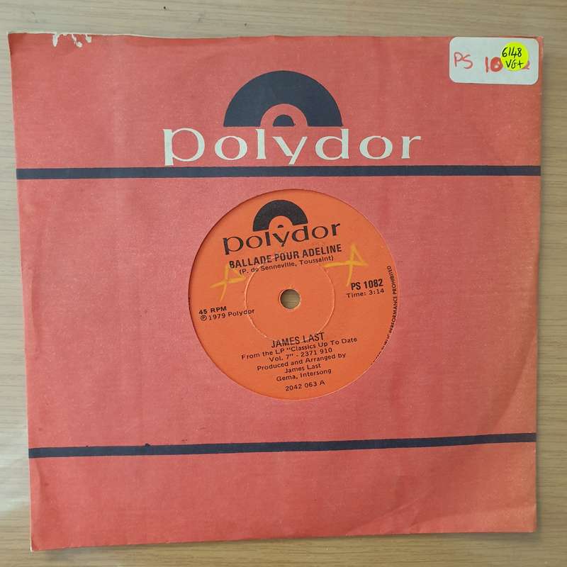 James Last  Ballade Pour Adeline - Vinyl 7" Record - Very-Good+ Quality (VG+) (verygoodplus7)
