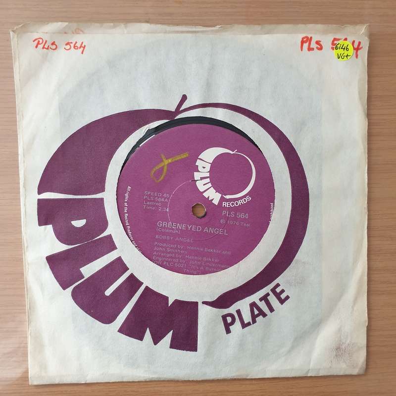 Bobby Angel  Greeneyed Angel - Vinyl 7" Record - Very-Good+ Quality (VG+) (verygoodplus7)