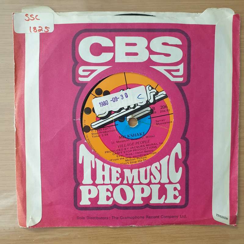 Village People  Can't Stop The Music / Milkshake - Vinyl 7" Record - Very-Good+ Quality (VG+) ...