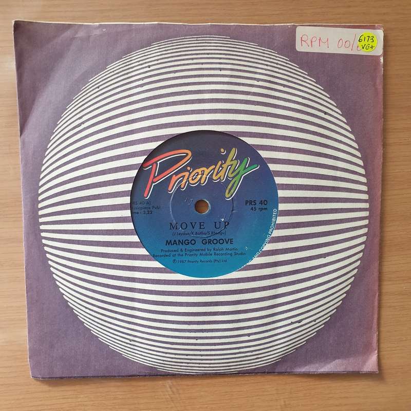 Mango Groove  Move Up / Tropical Rain - Vinyl 7" Record - Very-Good+ Quality (VG+) (verygoodpl...
