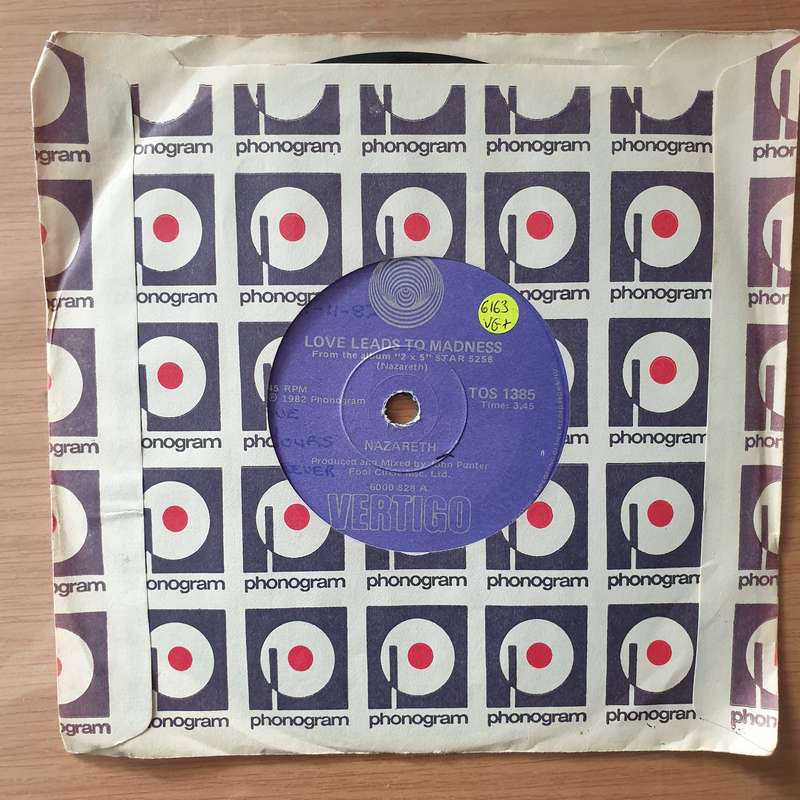 Nazareth  Love Leads To Madness - Vinyl 7" Record - Very-Good+ Quality (VG+) (verygoodplus7)