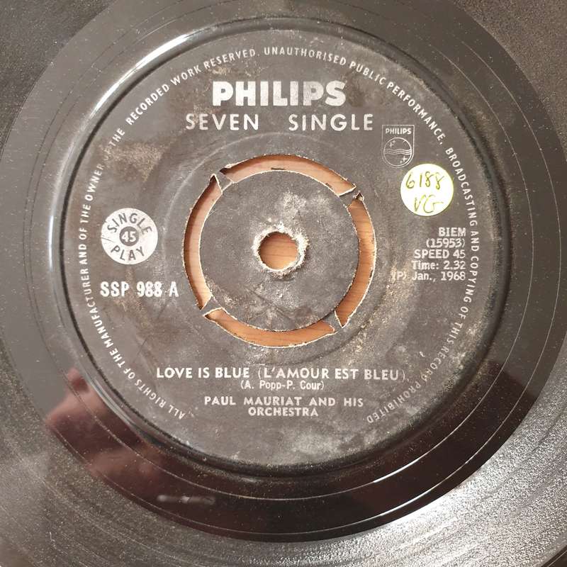Paul Mauriat And His Orchestra  Love Is Blue (L'Amour Est Bleu) / Alone In The World (Seuls Au...