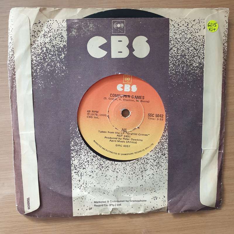 MS  Computer Games - Vinyl 7" Record - Very-Good+ Quality (VG+) (verygoodplus7)