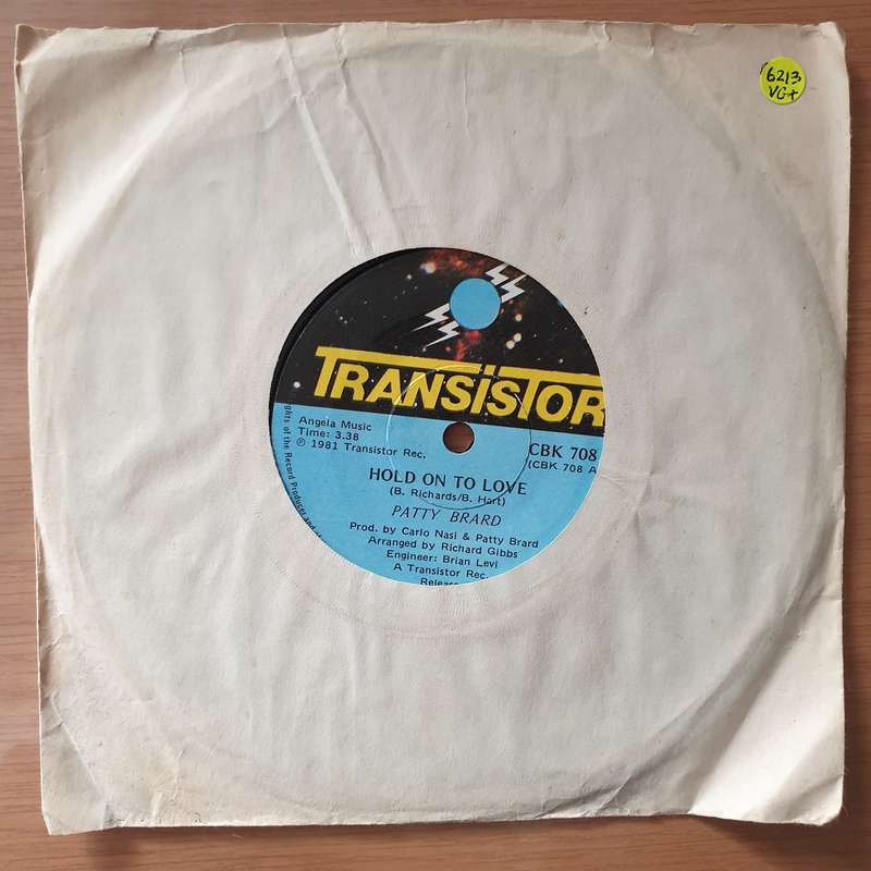 Patty Brard  Hold On To Love - Vinyl 7" Record - Very-Good+ Quality (VG+) (verygoodplus7)