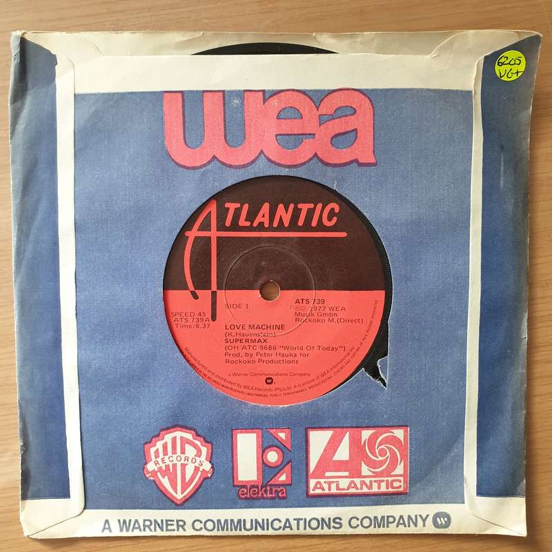 Supermax  Love Machine  - Vinyl 7" Record - Very-Good+ Quality (VG+) (verygoodplus7)