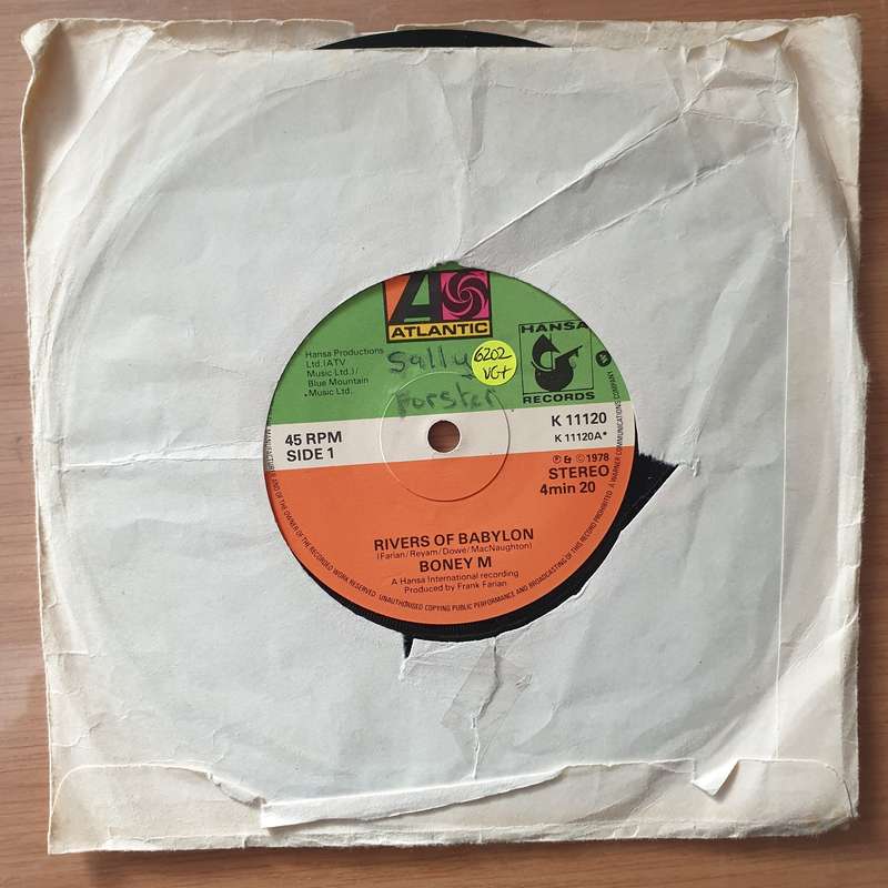 Boney M  Rivers Of Babylon - Vinyl 7" Record - Very-Good+ Quality (VG+) (verygoodplus7)
