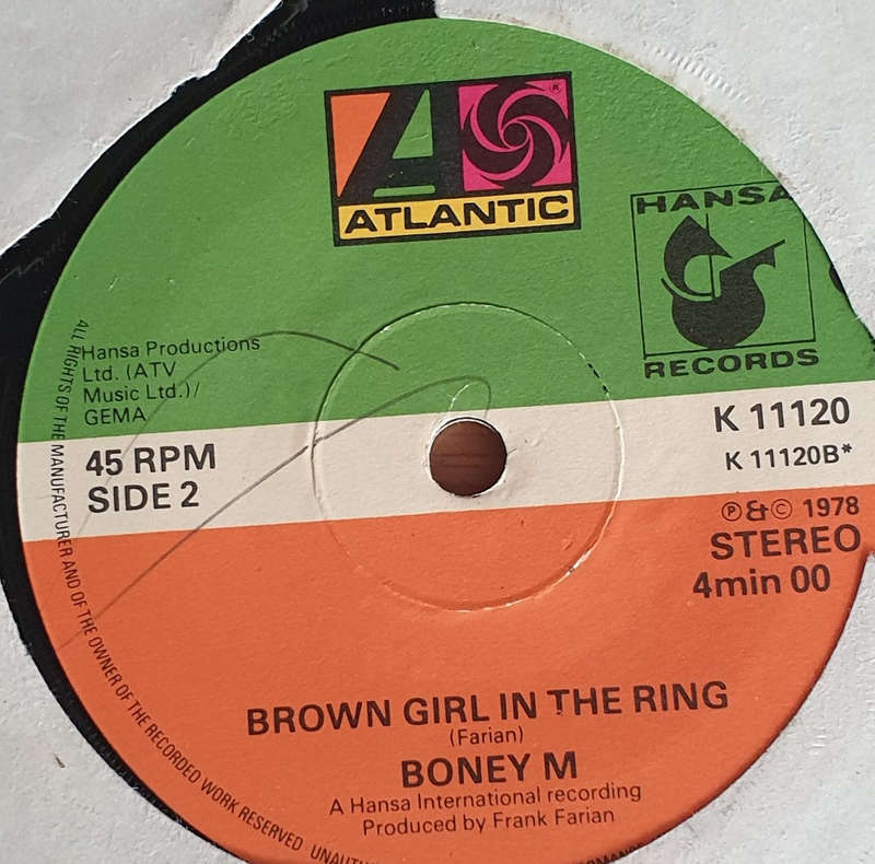 Boney M  Rivers Of Babylon - Vinyl 7" Record - Very-Good+ Quality (VG+) (verygoodplus7)
